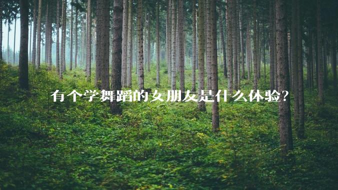 有个学舞蹈的女朋友是什么体验？